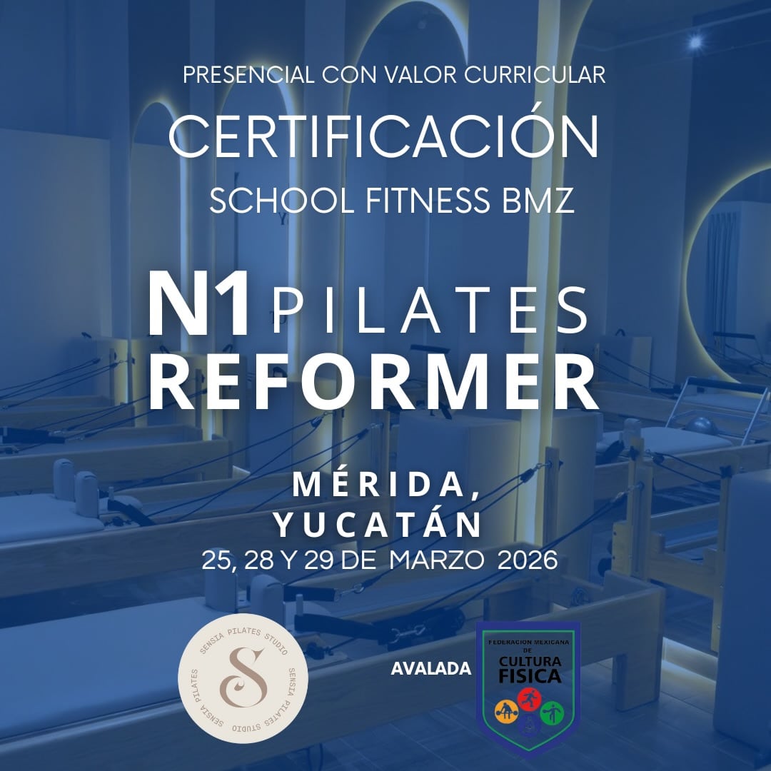 CERTIFICACIÓN N1 PILATES REFORMER NIVEL BÁSICO-INTERMEDIO, EN MÉRIDA, YUCATÁN