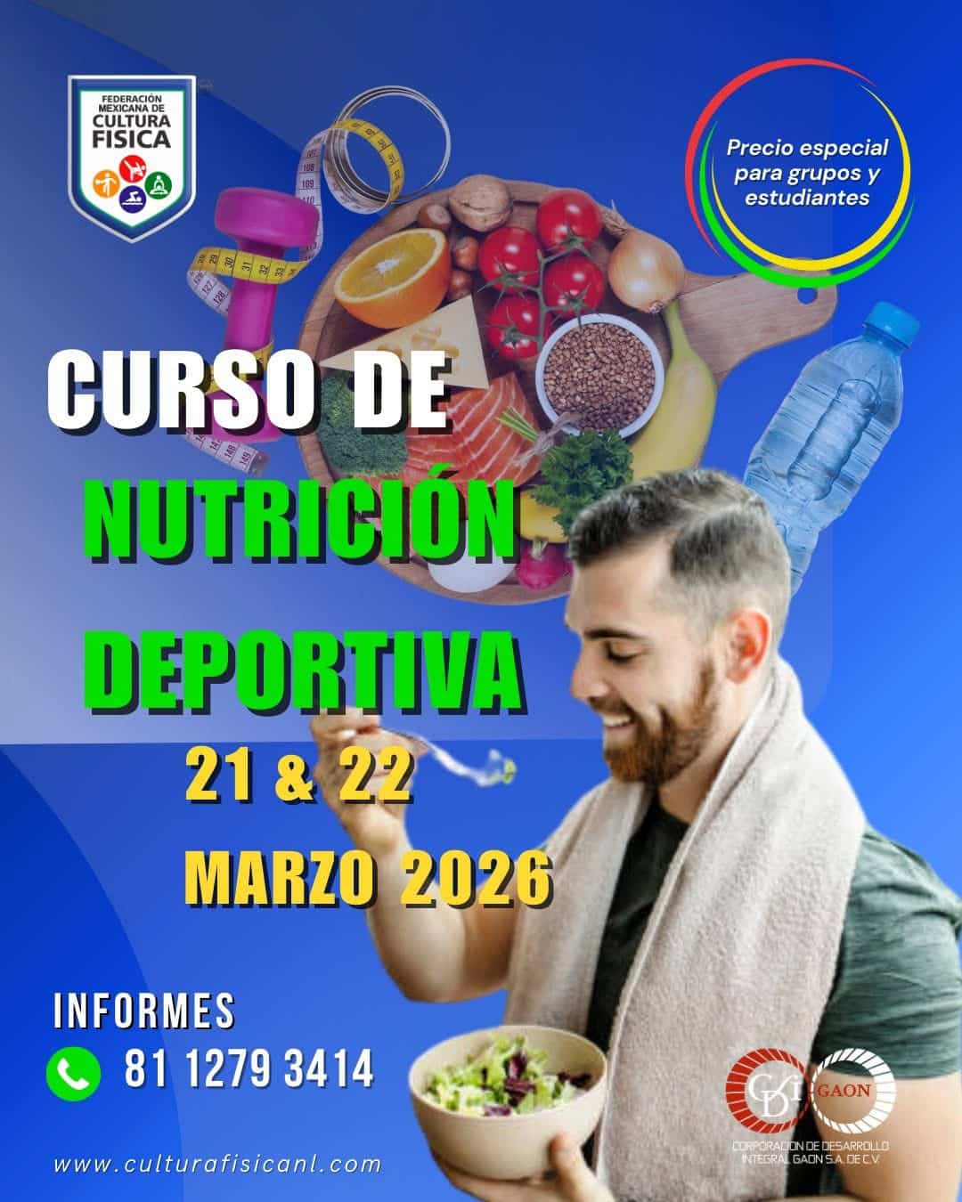 CURSO DE NUTRICIÓN DEPORTIVA EN MONTERREY